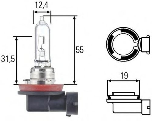 Bec, far de lucru AUDI ALLROAD (4BH, C5) (2000 - 2005) HELLA 8GH 008 357-001 piesa NOUA