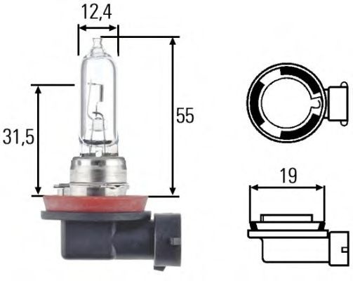 Bec, far de lucru VOLVO XC70 II (2007 - 2016) HELLA 8GH 008 357-001 piesa NOUA