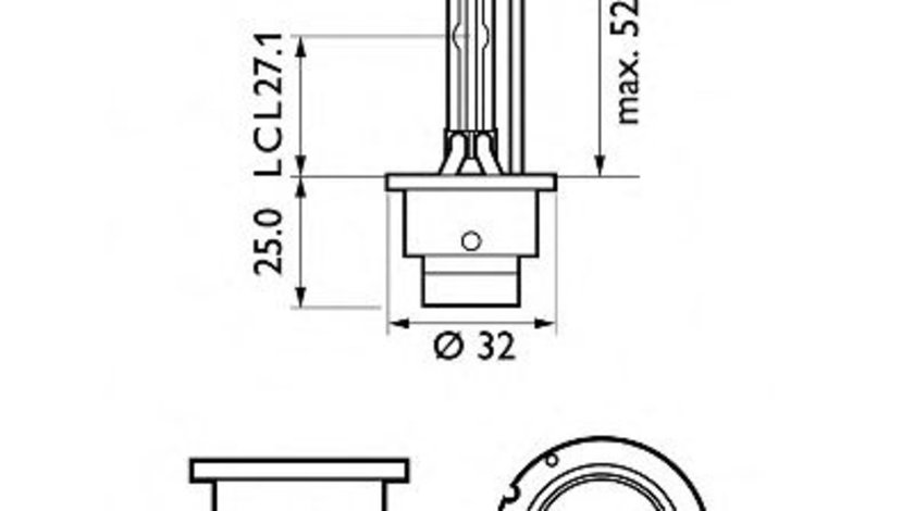 Bec, far faza lunga ALFA ROMEO 147 (937) (2000 - 2010) PHILIPS 85122SYC1 piesa NOUA