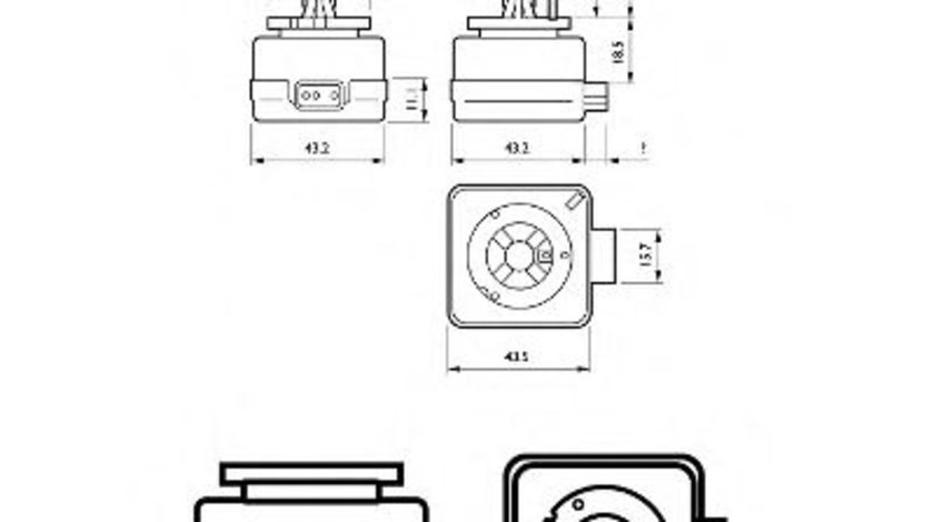 Bec, far faza lunga ALFA ROMEO 159 (939) (2005 - 2011) PHILIPS 85415VIS1 piesa NOUA