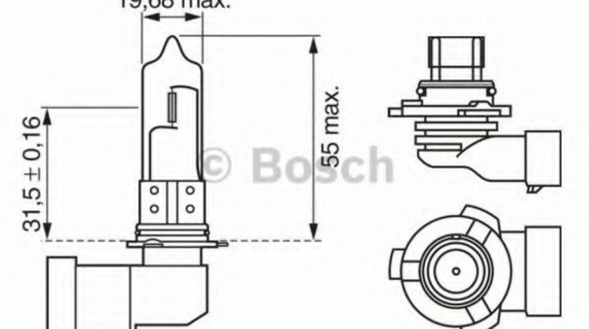 Bec, far faza lunga ALFA ROMEO GTV (916C_) (1994 - 2005) BOSCH 1 987 302 152 piesa NOUA