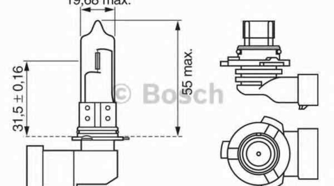 Bec, far faza lunga ALFA ROMEO GTV (916C_) BOSCH 1 987 302 152