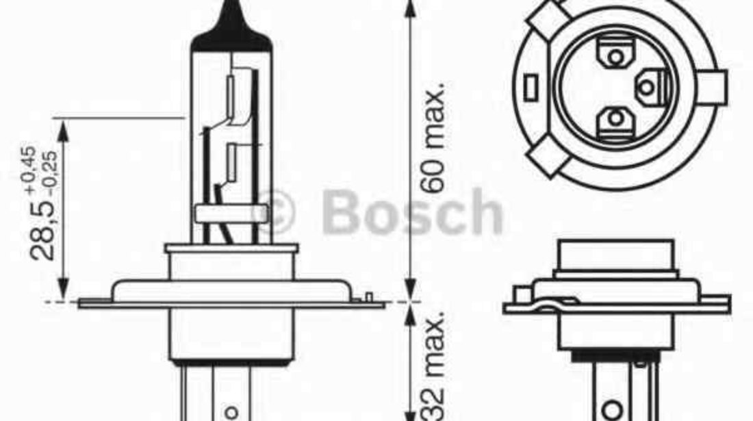 Bec, far faza lunga AUDI 80 (8C, B4) Producator BOSCH 1 987 302 048