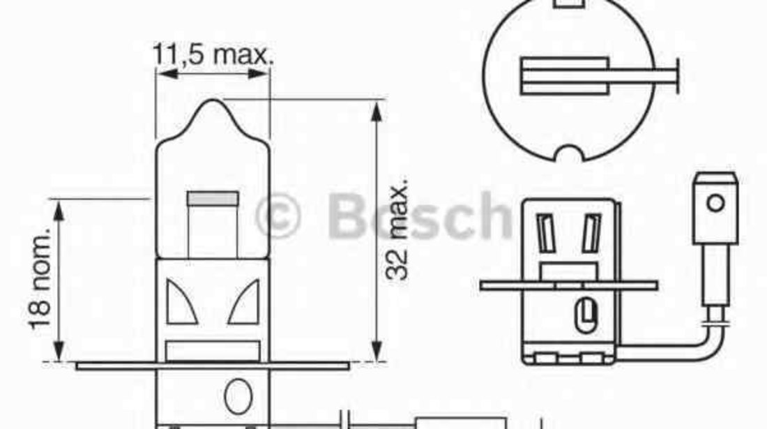 Bec, far faza lunga AUDI 80 (8C, B4) Producator BOSCH 1 987 302 035