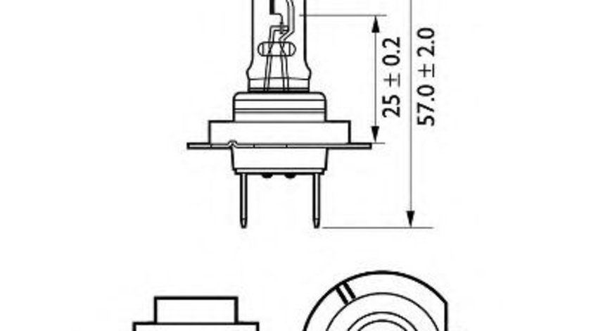 Bec, far faza lunga AUDI A3 (8P1) (2003 - 2012) PHILIPS 12972XV+S2 piesa NOUA