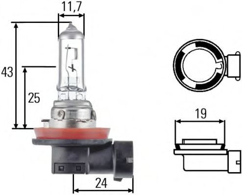 Bec, far faza lunga AUDI A3 Cabriolet (8P7) (2008 - 2013) HELLA 8GH 008 358-121 piesa NOUA