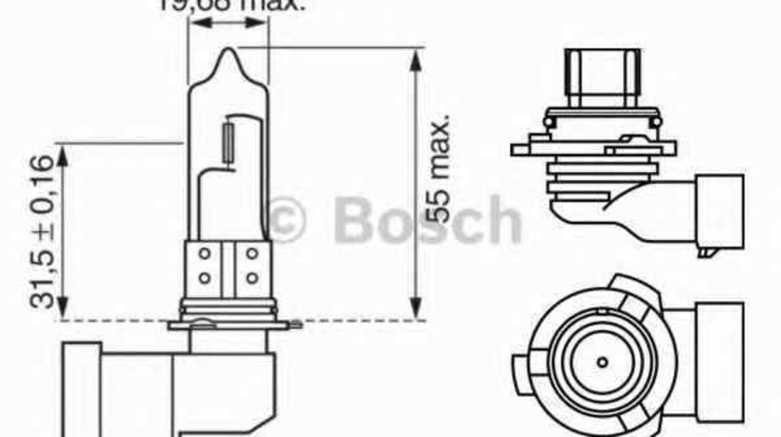 Bec, far faza lunga BMW 6 Cabriolet (E64) BOSCH 1 987 302 153