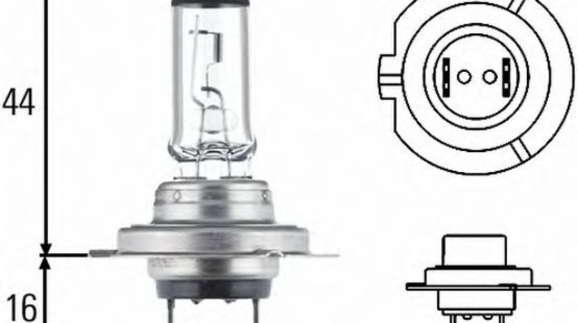 Bec, far faza lunga BMW Seria 5 (F10, F18) (2009 - 2016) HELLA 8GH 007 157-201 piesa NOUA