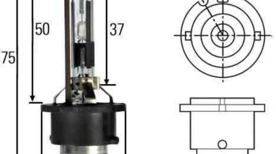 Bec far faza lunga CITROËN C5 I Break DE HELLA 8GS 007 001-151