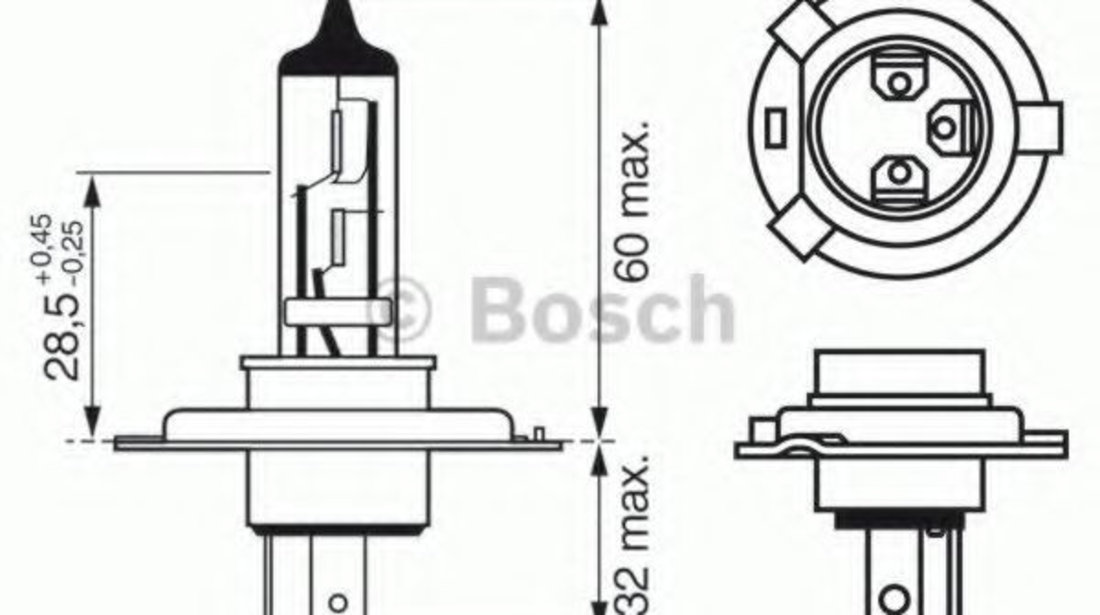 Bec, far faza lunga CITROEN C2 (JM) (2003 - 2016) BOSCH 1 987 302 045 piesa NOUA