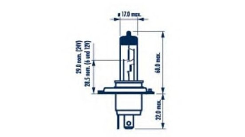 Bec, far faza lunga CITROEN C2 (JM) (2003 - 2016) NARVA 48861 piesa NOUA