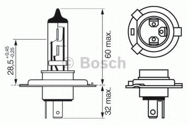 Bec, far faza lunga CITROEN C5 I (DC) (2001 - 2004) BOSCH 1 987 302 048 piesa NOUA