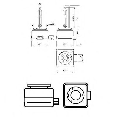 Bec, far faza lunga CITROEN C5 II (RC) (2004 - 2016) PHILIPS 85415SYC1 piesa NOUA