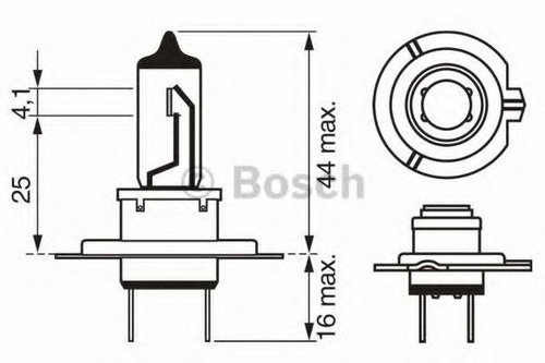 Bec, far faza lunga FIAT PUNTO (188) (1999 - 2016) BOSCH 1 987 302 071 piesa NOUA