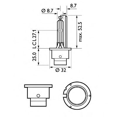 Bec, far faza lunga JAGUAR X-TYPE (CF1) (2001 - 2009) PHILIPS 85122SYC1 piesa NOUA