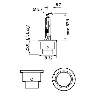 Bec, far faza lunga LEXUS LS (UCF30) (2000 - 2006) PHILIPS 85126SYC1 piesa NOUA