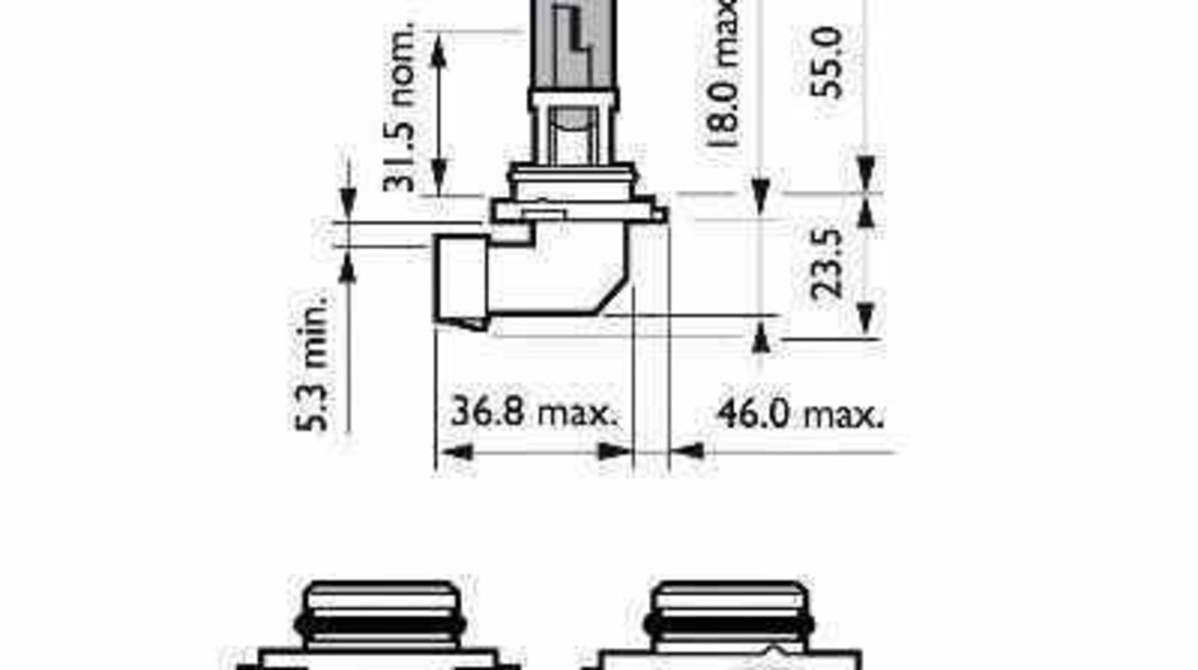 Bec far faza lunga MAZDA XEDOS 9 TA Producator PHILIPS 9005WHVB1