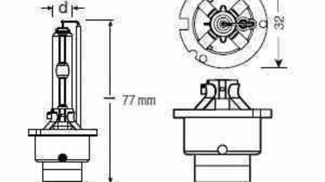 Bec far faza lunga MERCEDES-BENZ SL R129 Producator OSRAM 66240