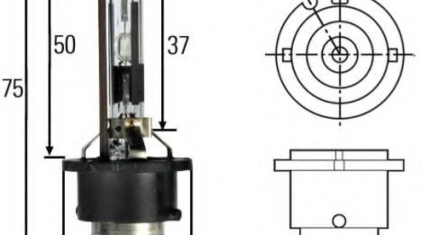 Bec, far faza lunga MERCEDES S-CLASS Cupe (C215) (1999 - 2006) HELLA 8GS 007 001-151 piesa NOUA