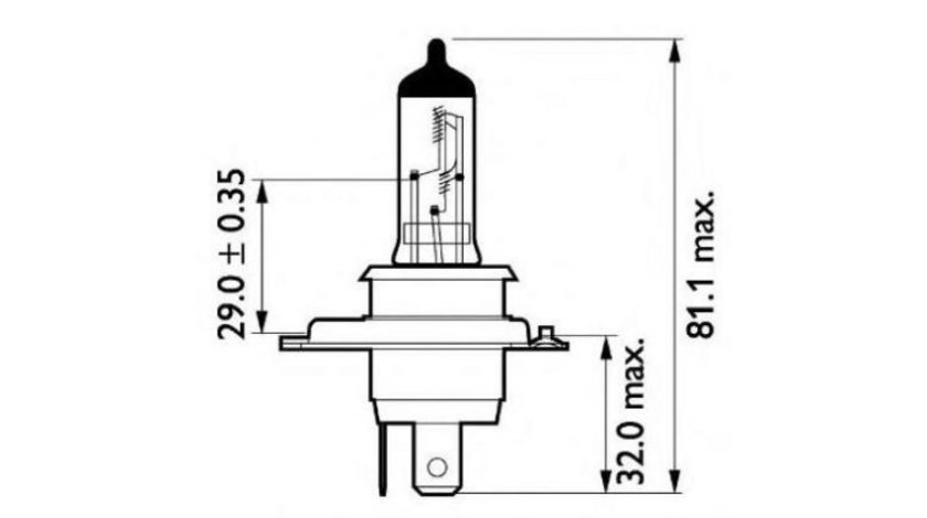 Bec far faza lunga Mercedes TOURISMO (O 350) 1994-2016 #2 13342MDBVB1