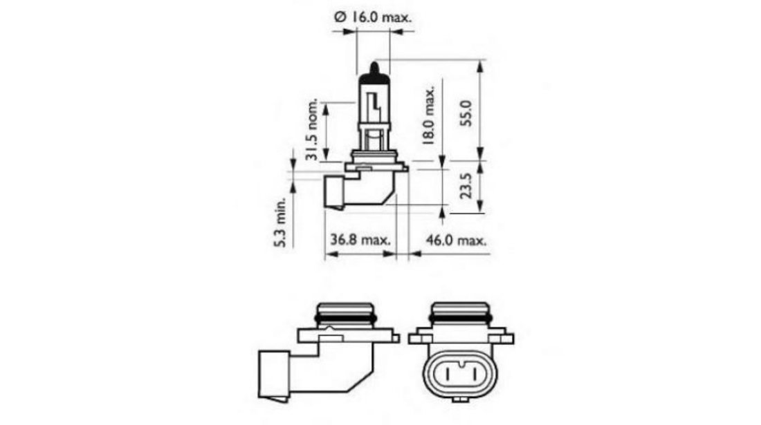 Bec far faza lunga Nissan ALMERA TINO (V10) 2000-2016 #2 9006PRC1