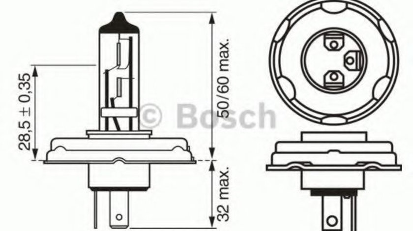 Bec, far faza lunga RENAULT MASTER I bus (T) (1980 - 1998) BOSCH 1 987 302 021 piesa NOUA