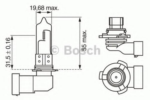 Bec, far faza lunga TOYOTA COROLLA (E11) (1997 - 2002) BOSCH 1 987 302 152 piesa NOUA