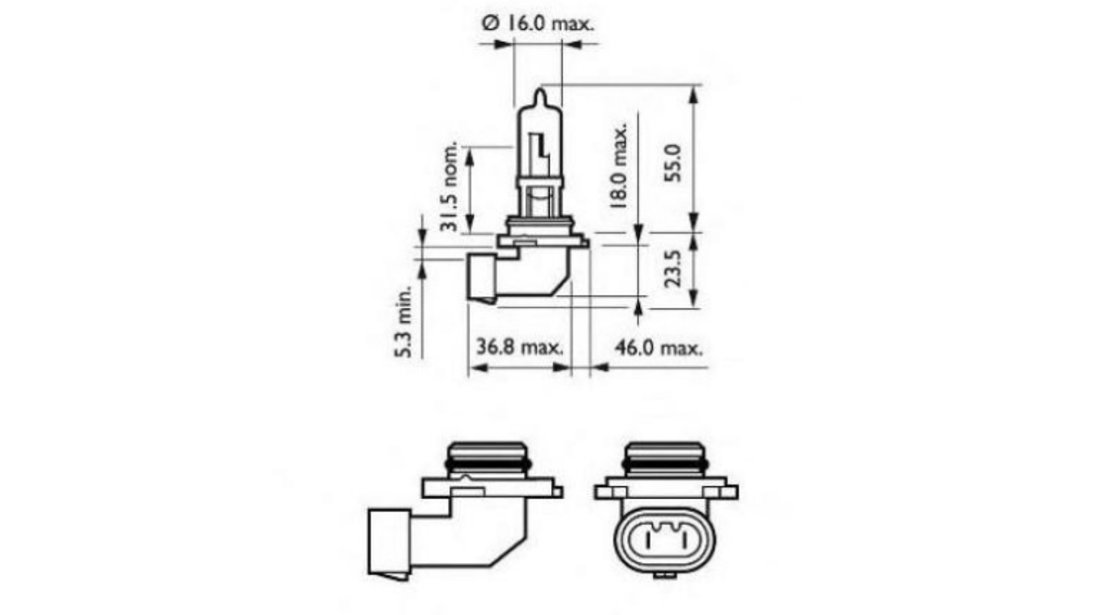 Bec far faza lunga Volvo C30 2006-2012 #2 9005PRC1