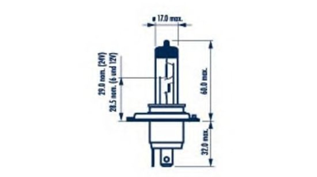 Bec, far faza lunga VW BORA (1J2) (1998 - 2005) NARVA 48861 piesa NOUA