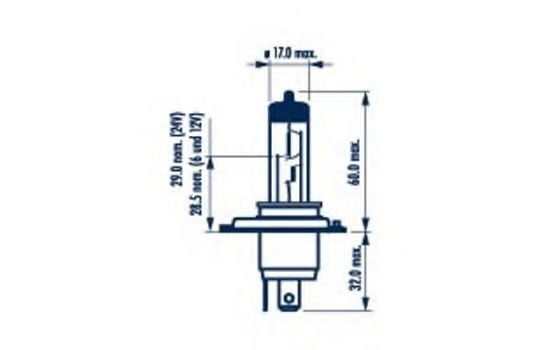 Bec, far faza lunga VW LUPO (6X1, 6E1) (1998 - 2005) NARVA 48861 piesa NOUA