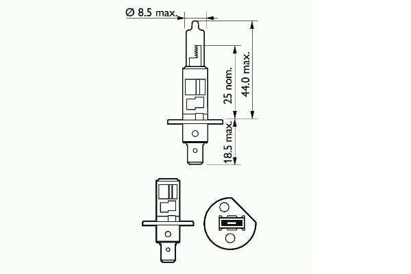 BEC FAR H1 12V 55W P14.5S BASIC SCT 202631 SCT