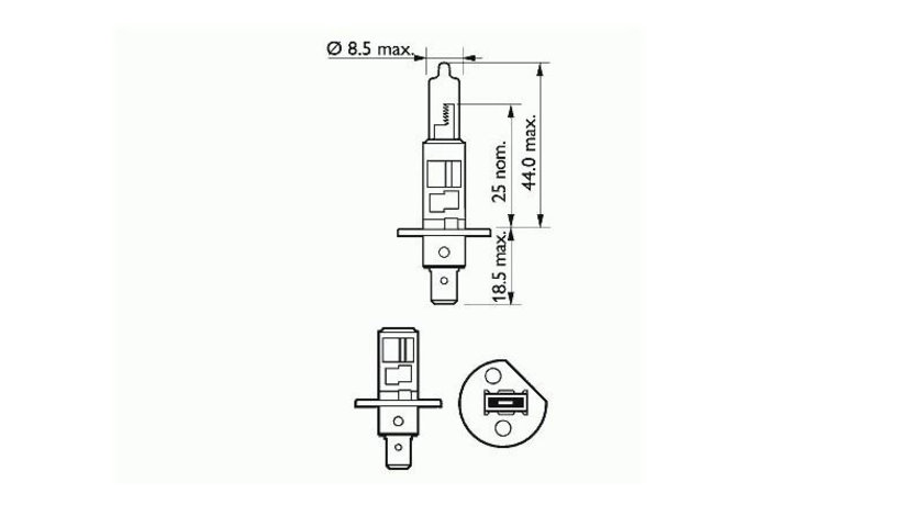 Bec far h1 12v 55w p14.5s white sct UNIVERSAL Universal #6 202037