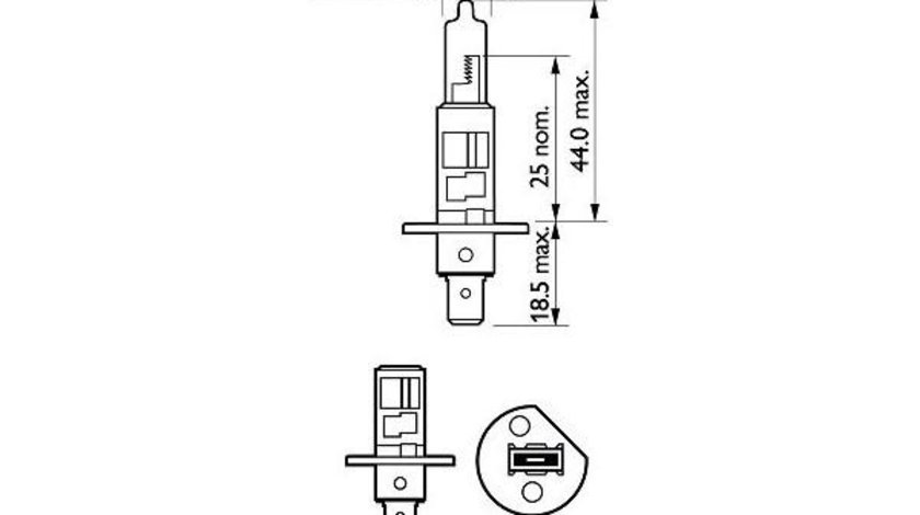 Bec far h1 55w 12v vision (blister) philips UNIVERSAL Universal #6 12258PRB1