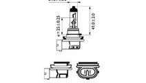 Bec far h11 12v 55w vision (blister) philips UNIVE...