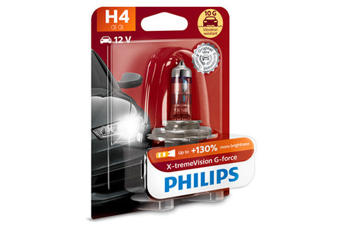 BEC FAR H4 P43t 60/55W 12V X-TREME VISION G-FORCE PHILIPS 12342XVGB1 PHILIPS