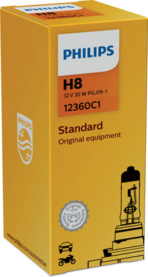BEC FAR H8 PGJ19-1 35W 12V VISION PHILIPS 12360C1 PHILIPS