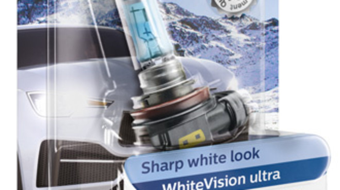 Bec Far H8 Pgj19-1 35w 12v White Vision Ultra Philips 12360WVUB1