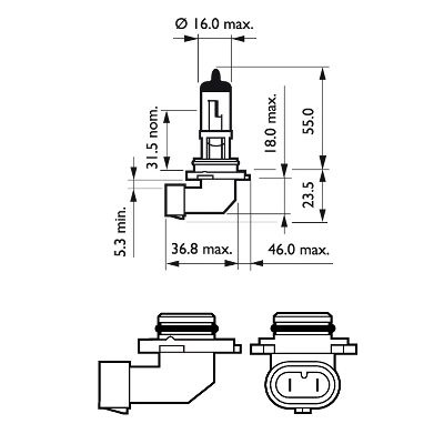 BEC FAR HB4 12V P22d 51W (cutie) VISION PHILIPS 9006PRC1 PHILIPS