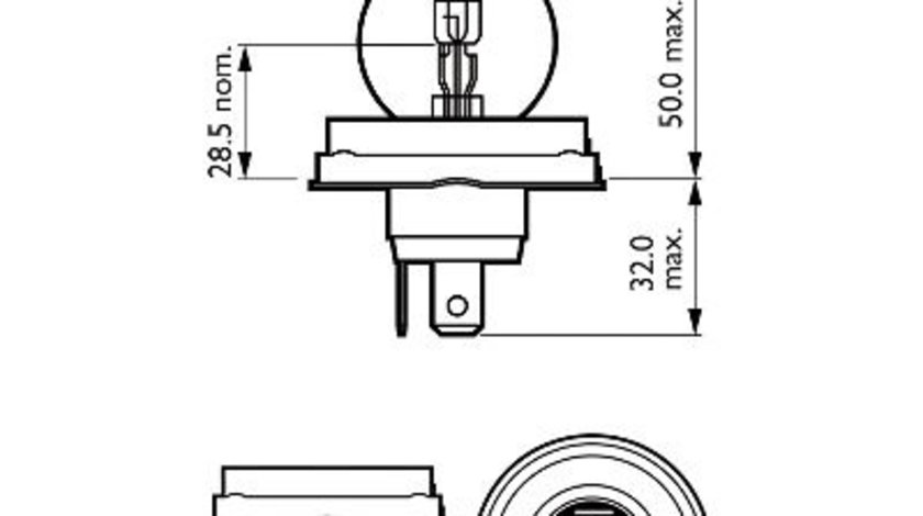 Bec Far R2 12v 45/40w Vision (cutie) Philips 12620C1