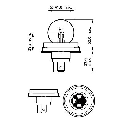 BEC FAR R2 12V 45/40W VISION (cutie) PHILIPS 12620C1 PHILIPS