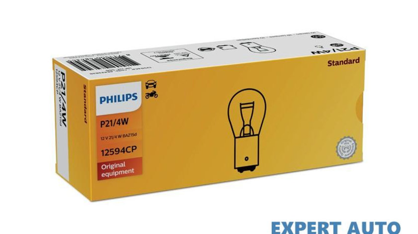 Bec frana p21/4w 12v set 10 buc philips UNIVERSAL Universal #6 12594CP