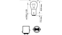 Bec frana p21/5w 12v set 10 buc philips UNIVERSAL ...