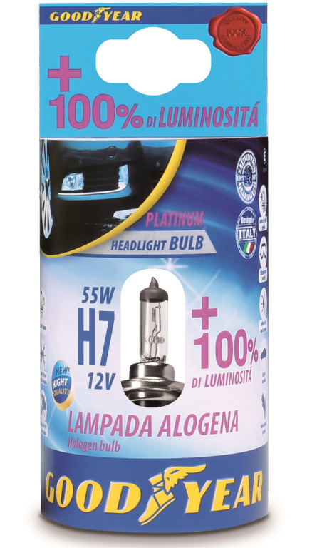 Bec Goodyear H7 12V 55W +100% 4000K E4 GDY0303