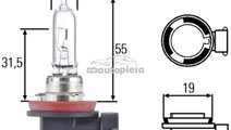 Bec Hella H9 12V 65W 8GH 008 357-001 piesa NOUA