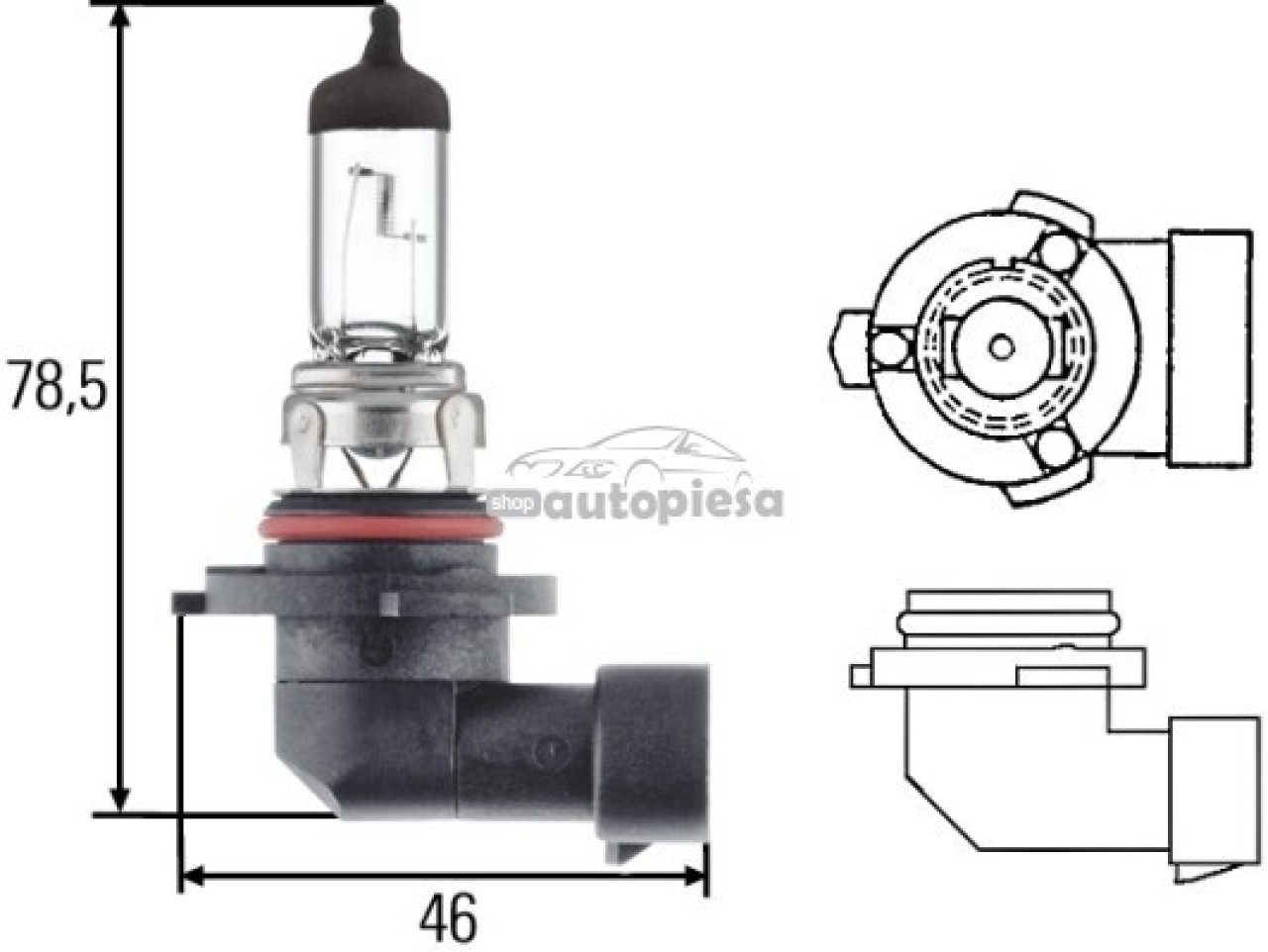 Bec Hella HB4 12V 51W 8GH 005 636-121 piesa NOUA