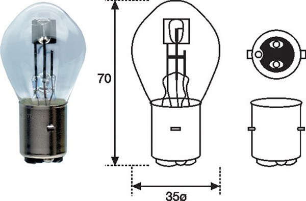 Bec incandescent (002588200000 MAGNETI MARELLI)