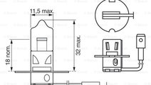 Bec incandescent (1987302038 BOSCH) ALFA ROMEO,AUD...