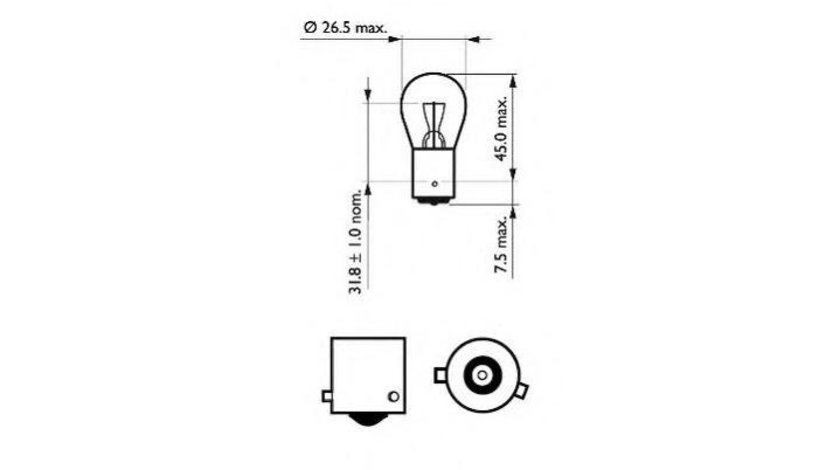 Bec lampa frana / lampa spate Citroen C3 II 2009-2016 #2 12088CP