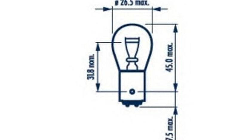 Bec, lampa frana / lampa spate FIAT DUCATO caroserie (230L) (1994 - 2002) NARVA 17881 piesa NOUA