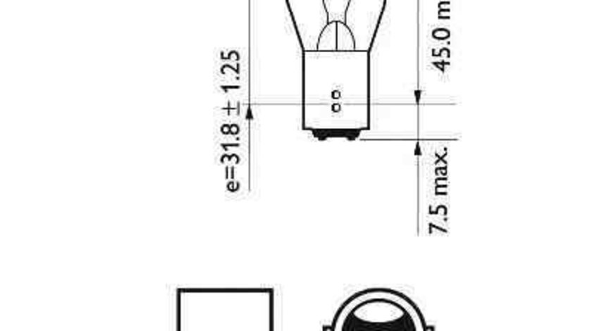 Bec, lampa frana / lampa spate FORD FOCUS II combi (DA_) PHILIPS 12495CP